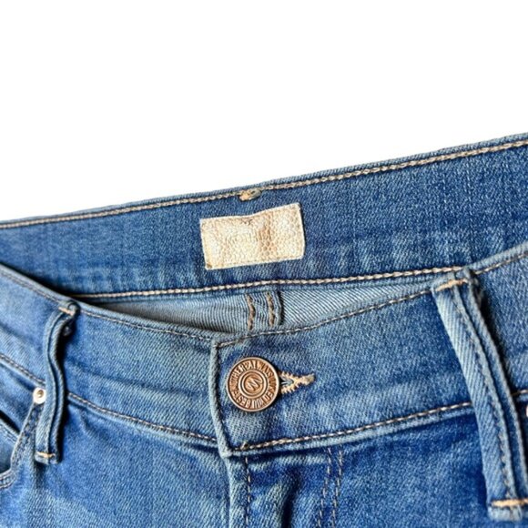 MOTHER The Runaway Skinny Flare Jeans in Light Kitty 28 - Picture 6 of 12